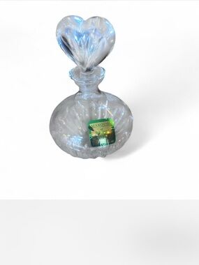 Vintage Marquis by Waterford Glass Heart Stopper Perfume Bottle !!